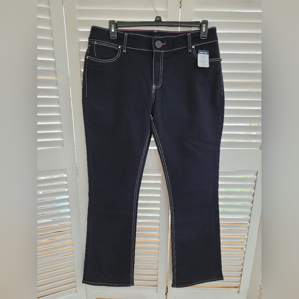 Wrangler Booty Up Denim Jeans Deep Dyed Size 15/16 X 34